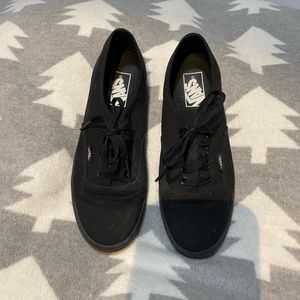 All Black Vans - Size 8 women's